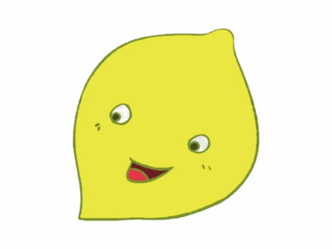 卡通的柠檬简笔画