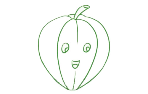 卡通可爱的杨桃简笔画 卡通可爱的杨桃简笔画
