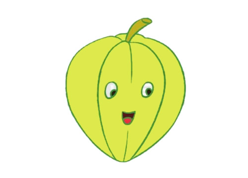 卡通可爱的杨桃简笔画 卡通可爱的杨桃简笔画