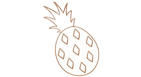 菠萝怎么画最简单 菠萝怎么画最简单
