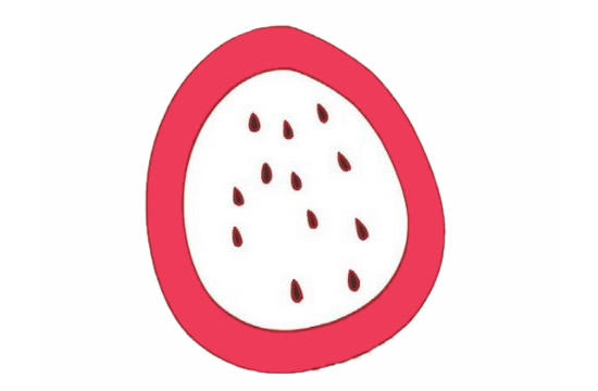 一组关于火龙果的简笔画