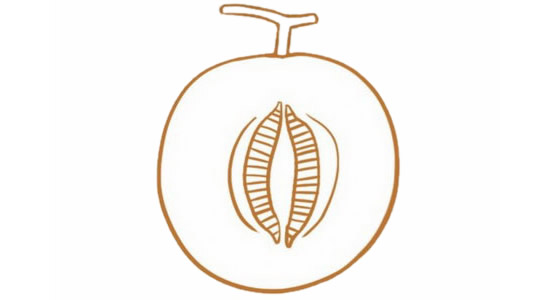 美味的哈密瓜简笔画 美味的哈密瓜简笔画