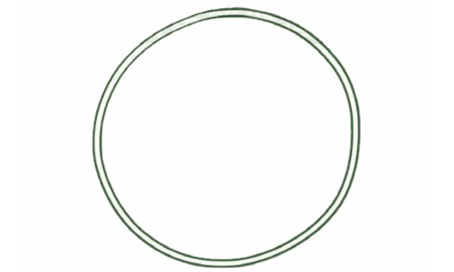 切开的一片猕猴桃简笔画