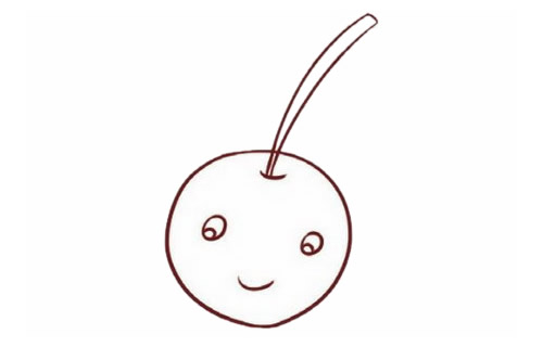 卡通的樱桃简笔画