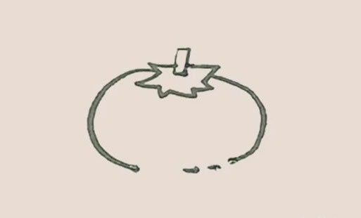 柿子简笔画的画法步骤