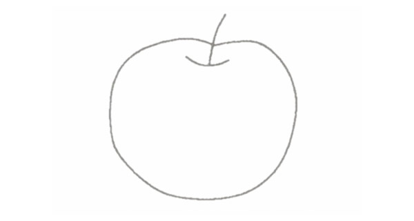 带颜色的苹果简笔画