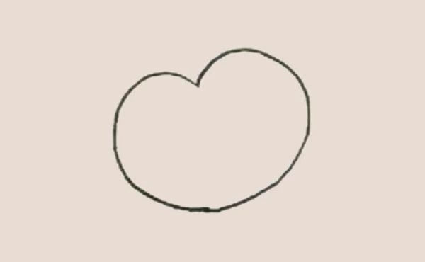 黄桃简笔画步骤
