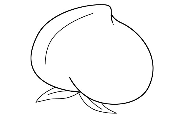 超简单的桃子简笔画