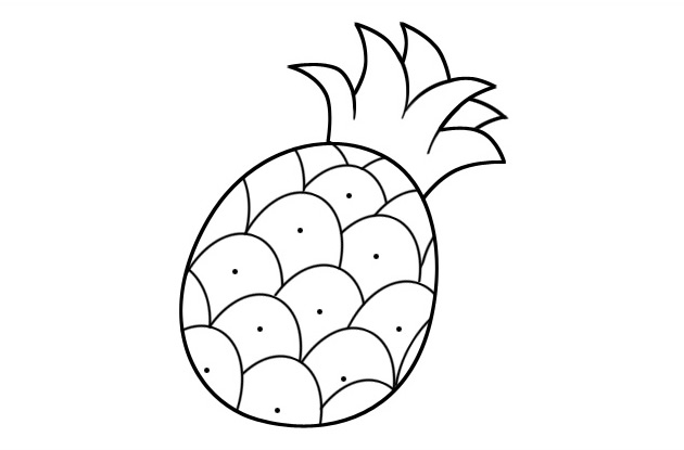 菠萝儿童简笔画
