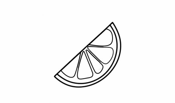 西柚简笔画步骤