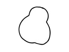 超简单雪梨简笔画