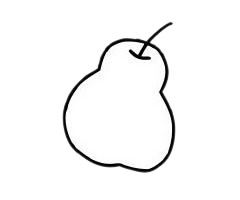 超简单雪梨简笔画