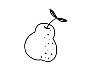 超简单雪梨简笔画