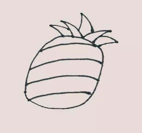非常简单的菠萝简笔画