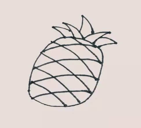 非常简单的菠萝简笔画