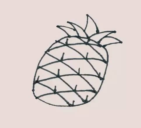 非常简单的菠萝简笔画