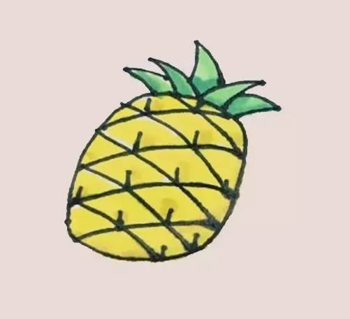 非常简单的菠萝简笔画