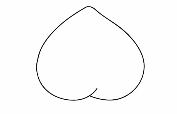 水蜜桃简笔画的画法