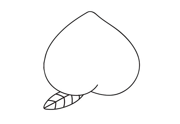 水蜜桃简笔画的画法