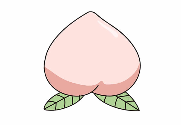 水蜜桃简笔画的画法