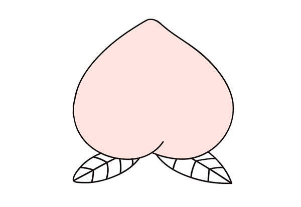 水蜜桃简笔画的画法
