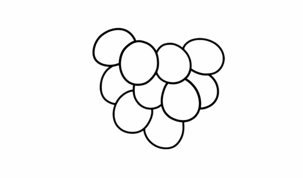 一串紫葡萄怎么画