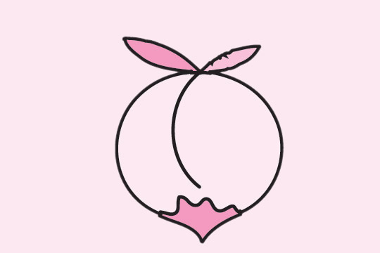 很容易画的桃子简笔画