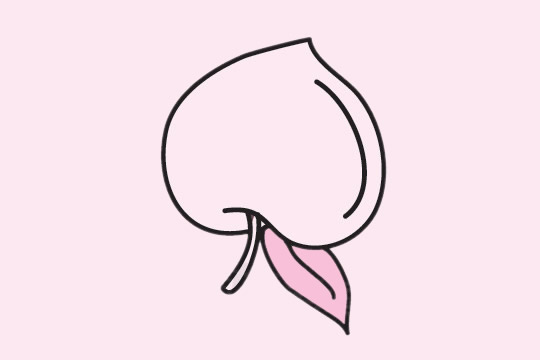 很容易画的桃子简笔画
