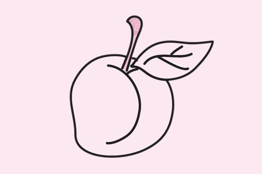 很容易画的桃子简笔画
