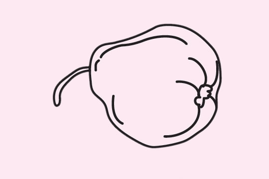 可口的香梨简笔画