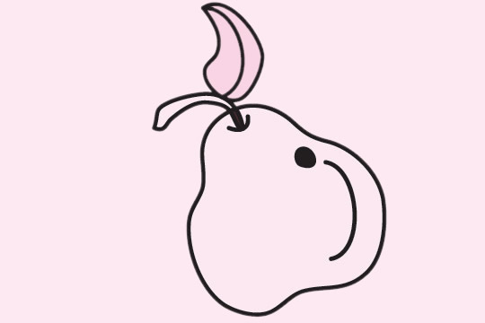可口的香梨简笔画