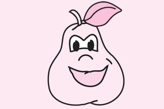 可口的香梨简笔画