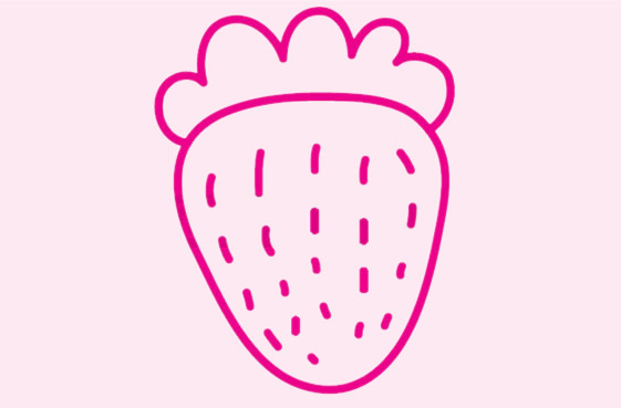 草莓儿童简笔画教程