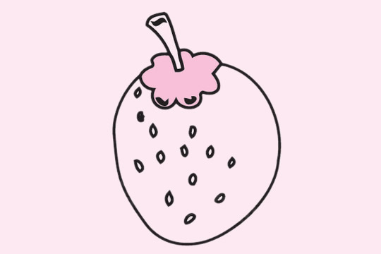 草莓儿童简笔画教程