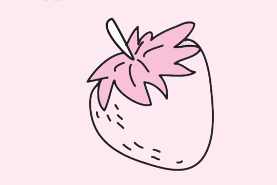 草莓儿童简笔画教程