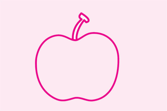 关于苹果的简笔画