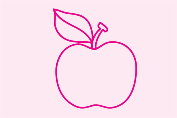 关于苹果的简笔画