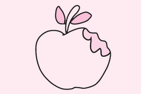 关于苹果的简笔画