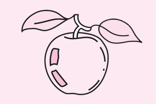 关于苹果的简笔画