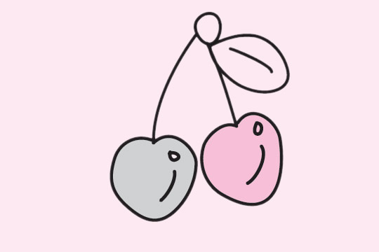 超简单的樱桃简笔画