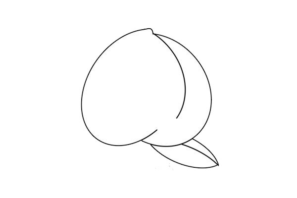 粉色的桃子简笔画