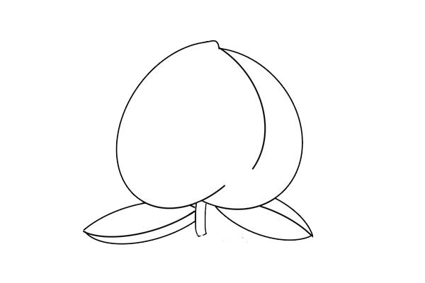 粉色的桃子简笔画