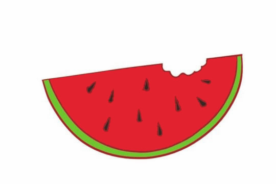 简单的西瓜简笔画