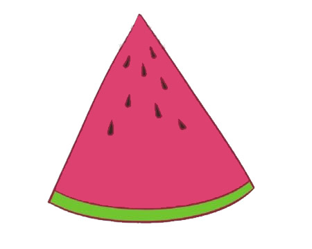 简单的西瓜简笔画