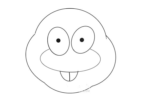 卡通搞笑的橙子简笔画