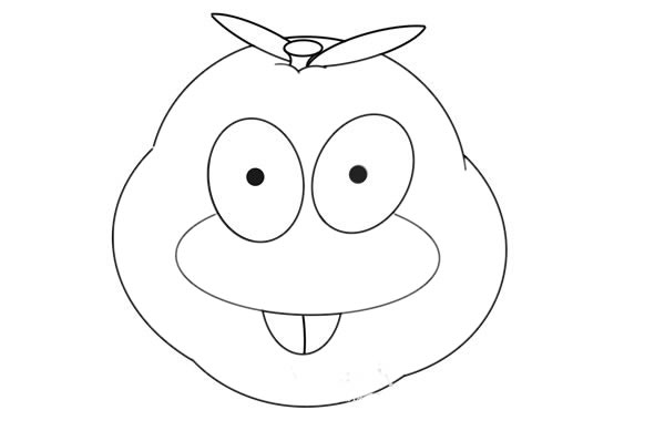 卡通搞笑的橙子简笔画