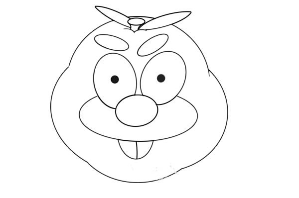 卡通搞笑的橙子简笔画