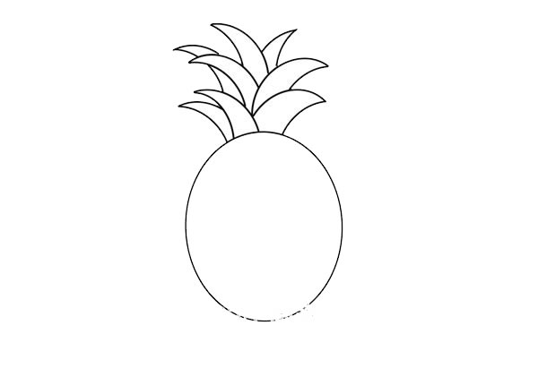菠萝怎么画 菠萝简笔画步骤