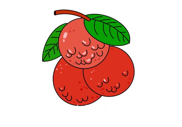 非常漂亮的荔枝简笔画