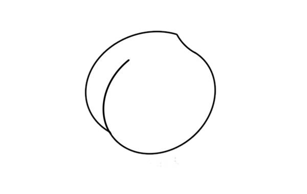 咬了一口的水蜜桃简笔画